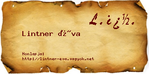 Lintner Éva névjegykártya